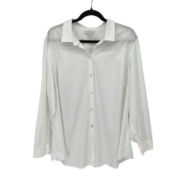 J.Jill Tops - J.Jill Womens White Shirt Collection Button Front  3/4 Sleeve Blouse size 2X